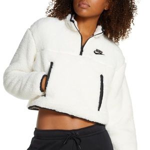 Nike Sportswear Fleece Quarter Zip Crop Pullover